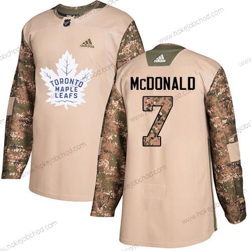 Adidas Muž Toronto Maple Leafs #7 Lanny Mcdonald Camo Autentické 2017 Veterans Day Sešitý NHL Dres