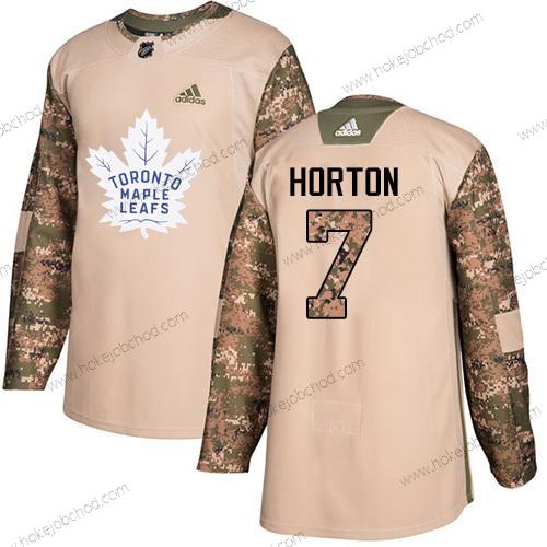 Adidas Muž Toronto Maple Leafs #7 Tim Horton Camo Autentické 2017 Veterans Day Sešitý NHL Dres