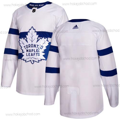 Adidas Muž Toronto Maple Leafs Prázdný Bílý Autentické 2018 Stadium Series Sešitý NHL Dres