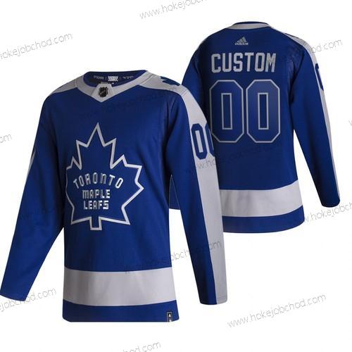 Adidas Muž Toronto Maple Leafs Přizpůsobené Modrý 2020-21 Obrácený Retro Náhradní NHL Dres