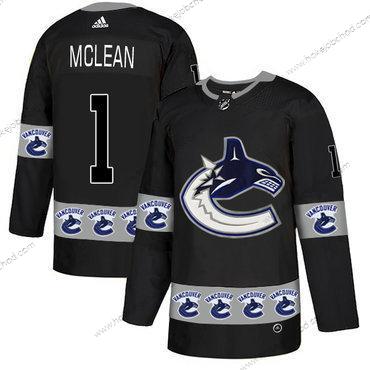 Adidas Muž Vancouver Canucks #1 Kirk Mclean Černá Tým Logos Dres