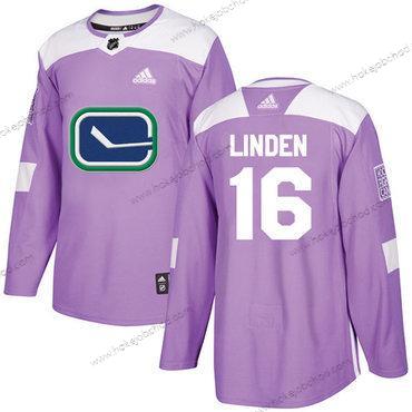 Adidas Muž Vancouver Canucks #16 Trevor Linden Nachový Autentické Bojuje proti rakovině Sešitý NHL Dres