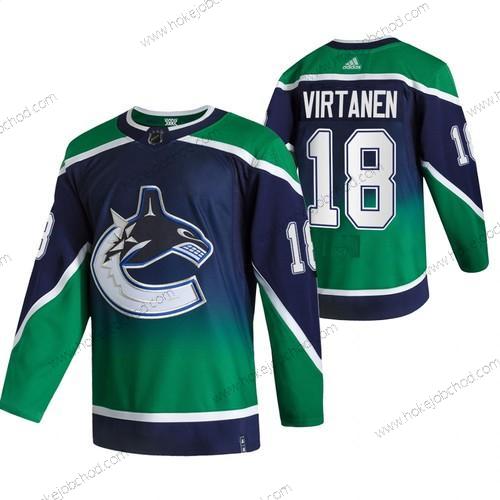 Adidas Muž Vancouver Canucks #18 Jake Virtanen Zelená 2020-21 Obrácený Retro Náhradní NHL Dres