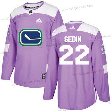 Adidas Muž Vancouver Canucks #22 Daniel Sedin Nachový Autentické Bojuje proti rakovině Sešitý NHL Dres