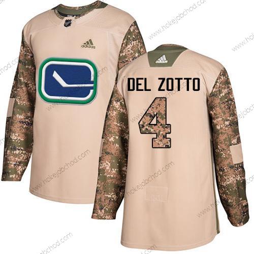 Adidas Muž Vancouver Canucks #4 Michael Del Zotto Camo Autentické 2017 Veterans Day Sešitý NHL Dres