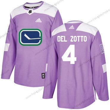 Adidas Muž Vancouver Canucks #4 Michael Del Zotto Nachový Autentické Bojuje proti rakovině Sešitý NHL Dres