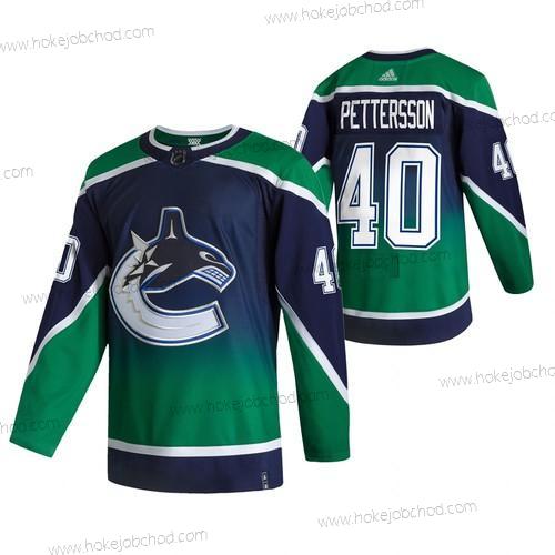 Adidas Muž Vancouver Canucks #40 Elias Pettersson Zelená 2020-21 Obrácený Retro Náhradní NHL Dres