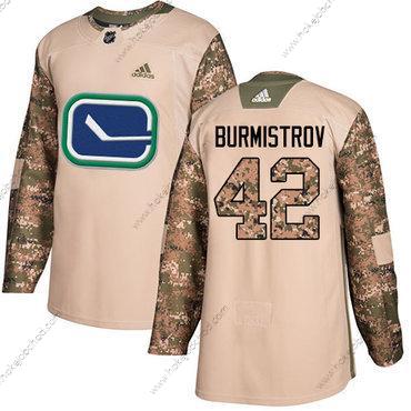 Adidas Muž Vancouver Canucks #42 Alex Burmistrov Camo Autentické 2017 Veterans Day Sešitý NHL Dres