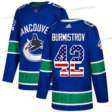 Adidas Muž Vancouver Canucks #42 Alex Burmistrov Modrý Domácí Autentické USA Flag Sešitý NHL Dres