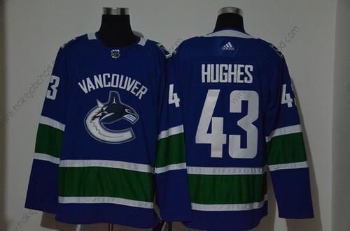 Adidas Muž Vancouver Canucks #43 Quinn Hughes Modrý Sešitý NHL Dres