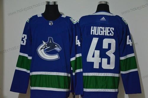 Adidas Muž Vancouver Canucks #43 Quinn Hughes New Modrý Sešitý NHL Dres