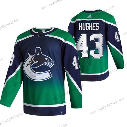 Adidas Muž Vancouver Canucks #43 Quinn Hughes Zelená 2020-21 Obrácený Retro Náhradní NHL Dres