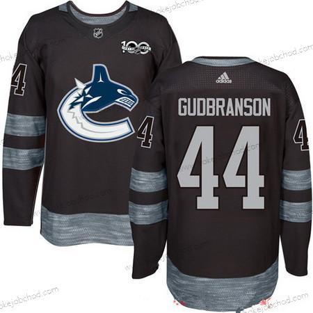 Adidas Muž Vancouver Canucks #44 Erik Gudbranson Černá 100th Výročí Sešitý NHL 2017 Hokejový Dres