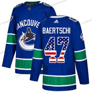 Adidas Muž Vancouver Canucks #47 Sven Baertschi Modrý Domácí Autentické USA Flag Sešitý NHL Dres