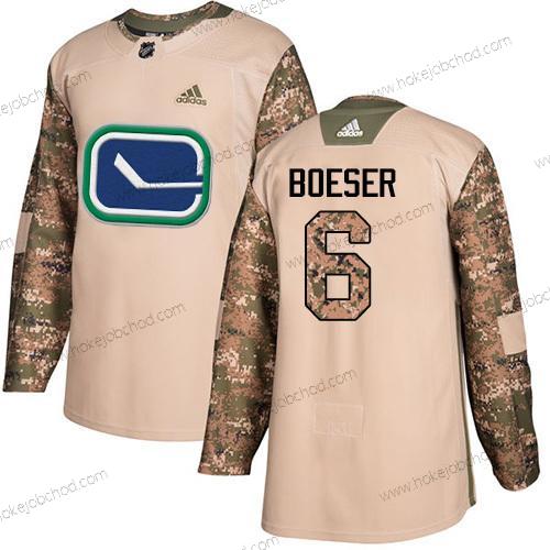 Adidas Muž Vancouver Canucks #6 Brock Boeser Camo Autentické 2017 Veterans Day Sešitý NHL Dres