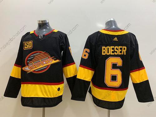 Adidas Muž Vancouver Canucks 6 Brock Boeser Černá 50Th Sezóna Dres