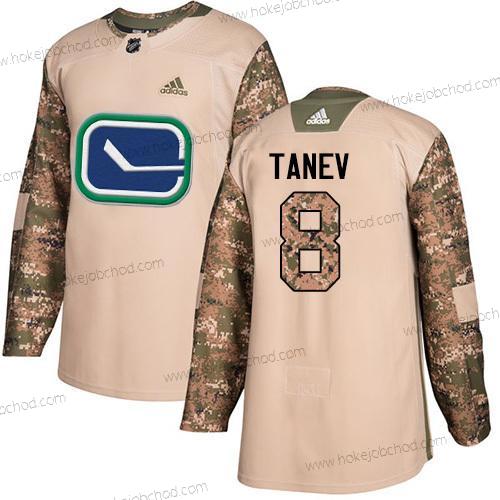 Adidas Muž Vancouver Canucks #8 Christopher Tanev Camo Autentické 2017 Veterans Day Sešitý NHL Dres