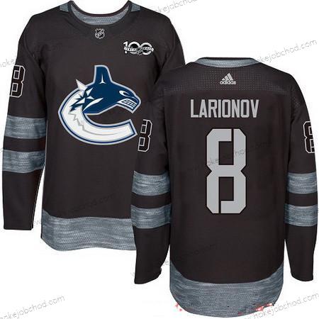 Adidas Muž Vancouver Canucks #8 Igor Larionov Černá 100th Výročí Sešitý NHL 2017 Hokejový Dres