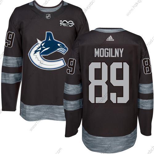 Adidas Muž Vancouver Canucks #89 Alexander Mogilny Černá 100th Výročí Sešitý NHL 2017 Hokejový Dres