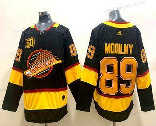 Adidas Muž Vancouver Canucks #89 Alexander Mogilny Černá 50Th Sezóna Sešitý NHL Dres