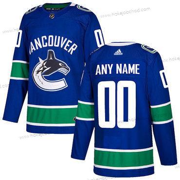 Adidas Muž Vancouver Canucks Přizpůsobené Modrý Domácí Autentické Sešitý NHL Dres