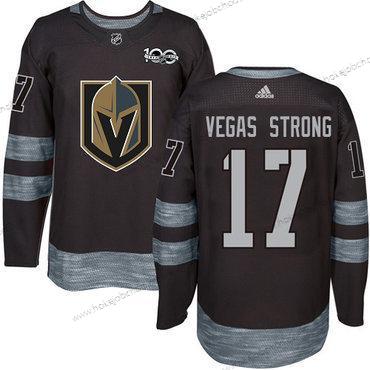 Adidas Muž Vegas Golden Knights #17 Vegas Strong Černá 1917-2017 100th Výročí Sešitý NHL Dres