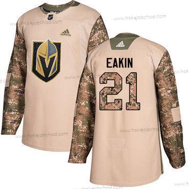 Adidas Muž Vegas Golden Knights #21 Cody Eakin Camo Autentické 2017 Veterans Day Sešitý NHL Dres