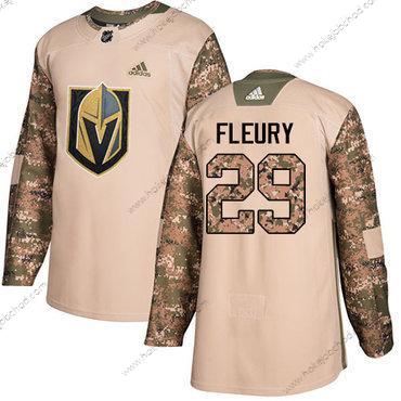 Adidas Muž Vegas Golden Knights #29 Marc-Andre Fleury Camo Autentické 2017 Veterans Day Sešitý NHL Dres