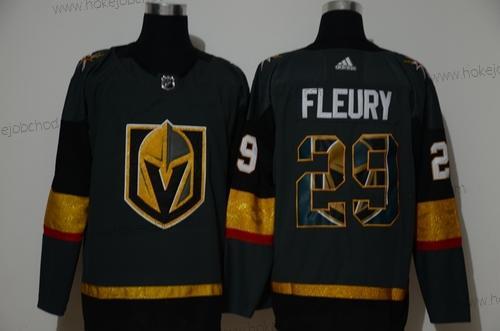 Adidas Muž Vegas Golden Knights #29 Marc-Andre Fleury Šedá With Tým Logo Sešitý NHL Dres