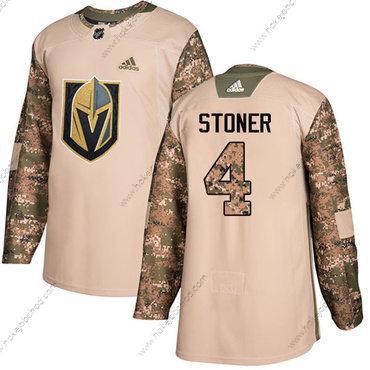 Adidas Muž Vegas Golden Knights #4 Clayton Stoner Camo Autentické 2017 Veterans Day Sešitý NHL Dres