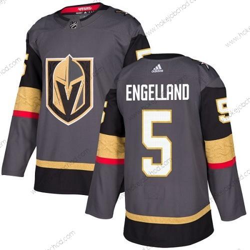 Adidas Muž Vegas Golden Knights #5 Deryk Engelland Šedá Domácí Autentické Sešitý NHL Dres