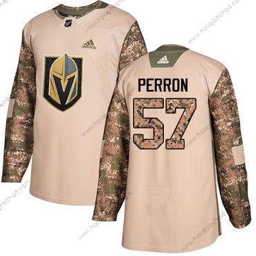 Adidas Muž Vegas Golden Knights #57 David Perron Camo Autentické 2017 Veterans Day Sešitý NHL Dres