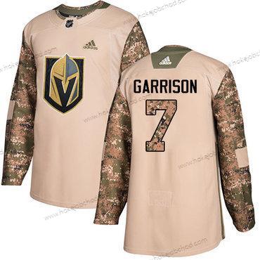 Adidas Muž Vegas Golden Knights #7 Jason Garrison Camo Autentické 2017 Veterans Day Sešitý NHL Dres