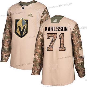 Adidas Muž Vegas Golden Knights #71 William Karlsson Camo Autentické 2017 Veterans Day Sešitý NHL Dres