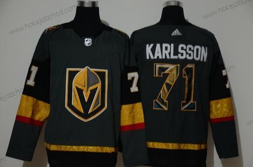 Adidas Muž Vegas Golden Knights #71 William Karlsson Šedá With Tým Logo Sešitý NHL Dres