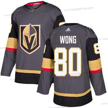 Adidas Muž Vegas Golden Knights #80 Tyler Wong Šedá Domácí Autentické Sešitý NHL Dres