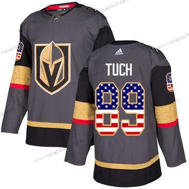 Adidas Muž Vegas Golden Knights #89 Alex Tuch Šedá Domácí Autentické USA Flag Sešitý NHL Dres