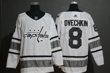 Adidas Muž Washington Capitales 8 Alexander Ovechkin Bílý 2019 NHL All-Star Game Dres