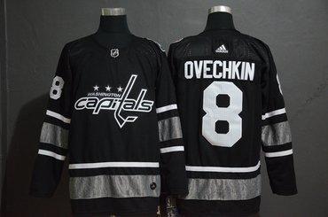 Adidas Muž Washington Capitales 8 Alexander Ovechkin Černá 2019 NHL All-Star Game Dres