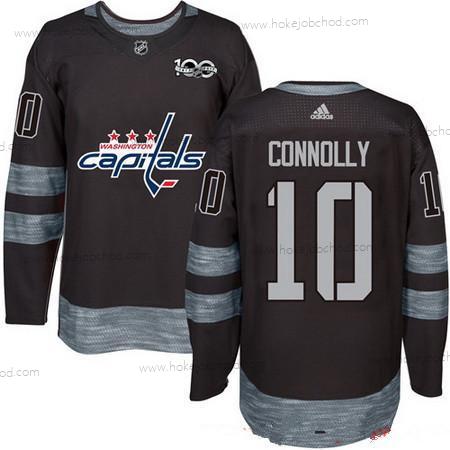 Adidas Muž Washington Capitals #10 Brett Connolly Černá 100th Výročí Sešitý NHL 2017 Hokejový Dres