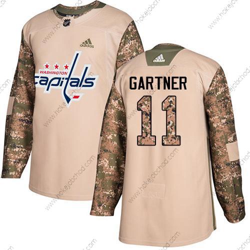 Adidas Muž Washington Capitals #11 Mike Gartner Camo Autentické 2017 Veterans Day Sešitý NHL Dres