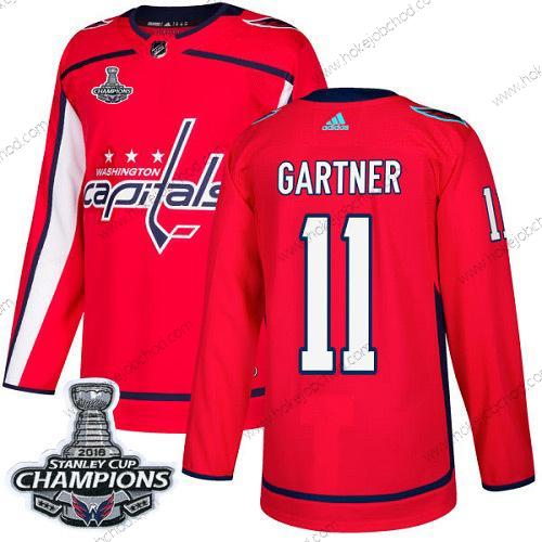 Adidas Muž Washington Capitals #11 Mike Gartner Červené Domácí Autentické Stanley Cup Final Champions Sešitý NHL Dres