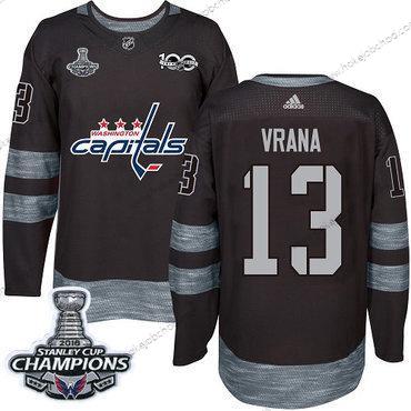 Adidas Muž Washington Capitals #13 Jakub Vrana Černá 1917-2017 100th Výročí Stanley Cup Final Champions Sešitý NHL Dres