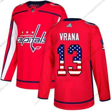 Adidas Muž Washington Capitals #13 Jakub Vrana Červené Domácí Autentické USA Flag Sešitý NHL Dres