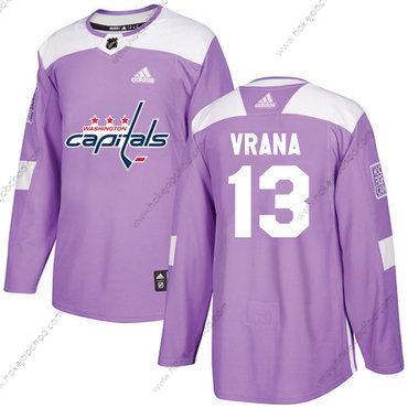 Adidas Muž Washington Capitals #13 Jakub Vrana Nachový Autentické Bojuje proti rakovině Sešitý NHL Dres