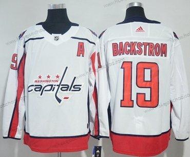 Adidas Muž Washington Capitals #19 Nicklas Backstrom Bílý Road Autentické Sešitý NHL Dres