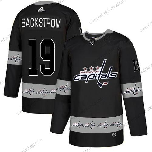 Adidas Muž Washington Capitals #19 Nicklas Backstrom Černá Tým Logos Dres