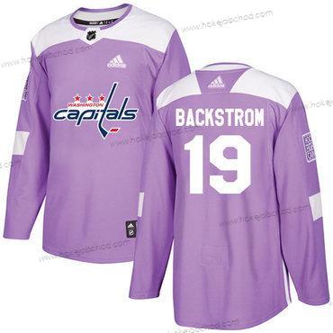 Adidas Muž Washington Capitals #19 Nicklas Backstrom Nachový Autentické Bojuje proti rakovině Sešitý NHL Dres