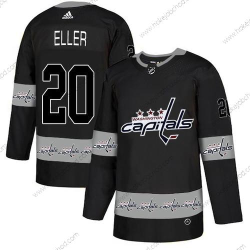 Adidas Muž Washington Capitals #20 Lars Eller Černá Tým Logos Dres