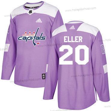 Adidas Muž Washington Capitals #20 Lars Eller Nachový Autentické Bojuje proti rakovině Sešitý NHL Dres